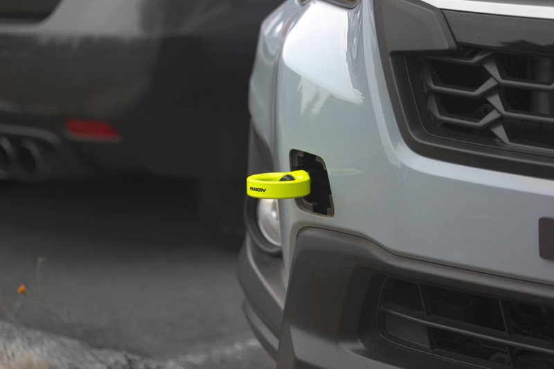Subaru OBXT Tow Hook Kit - Front - Perrin Performance - Neon Yellow - `20-`25